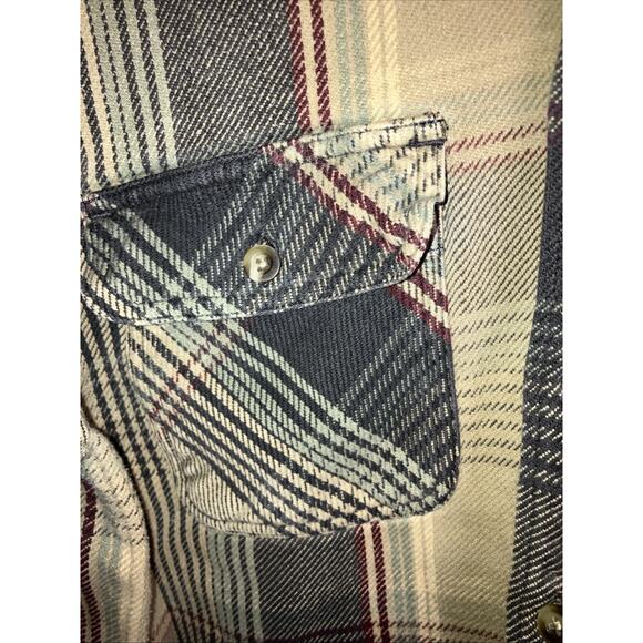 VTG Berne Apparel Heavy Cotton Button Up Flannel Mens M - Picture 7 of 12
